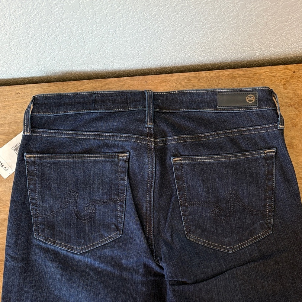 AG Adriano Goldschmied Women's Dark Blue Straight Leg Jeans-Cigarette Leg - Picture 7 of 13